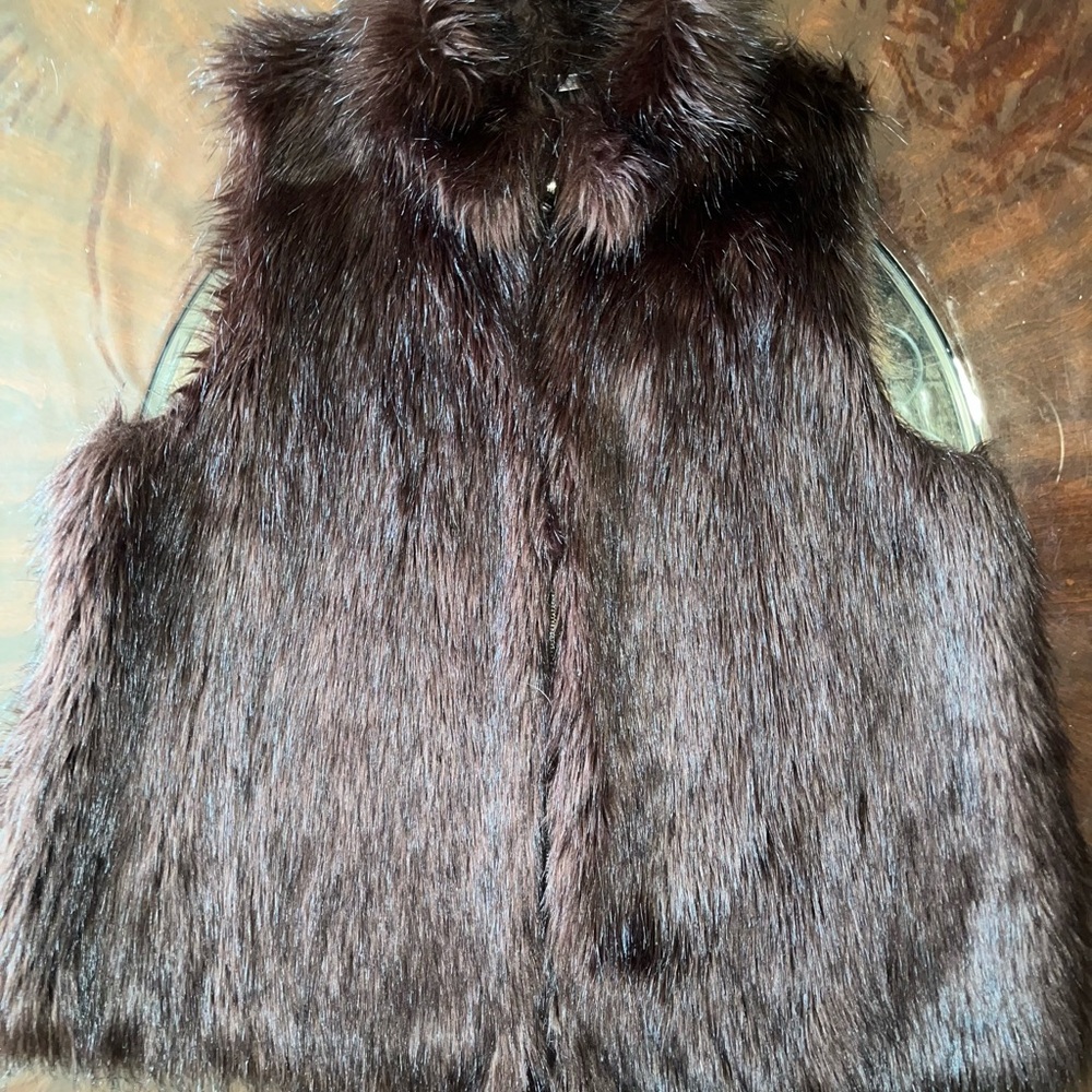 Women’s Brown Faux Fur Vest XXL